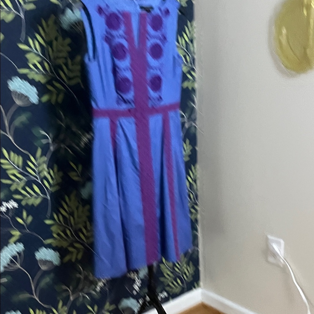 Nanette Lepore Blue and Purple Mini Dress Size 6 - Picture 9 of 9